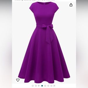 Purple dress, medium sized that I tried on once from Amazon.